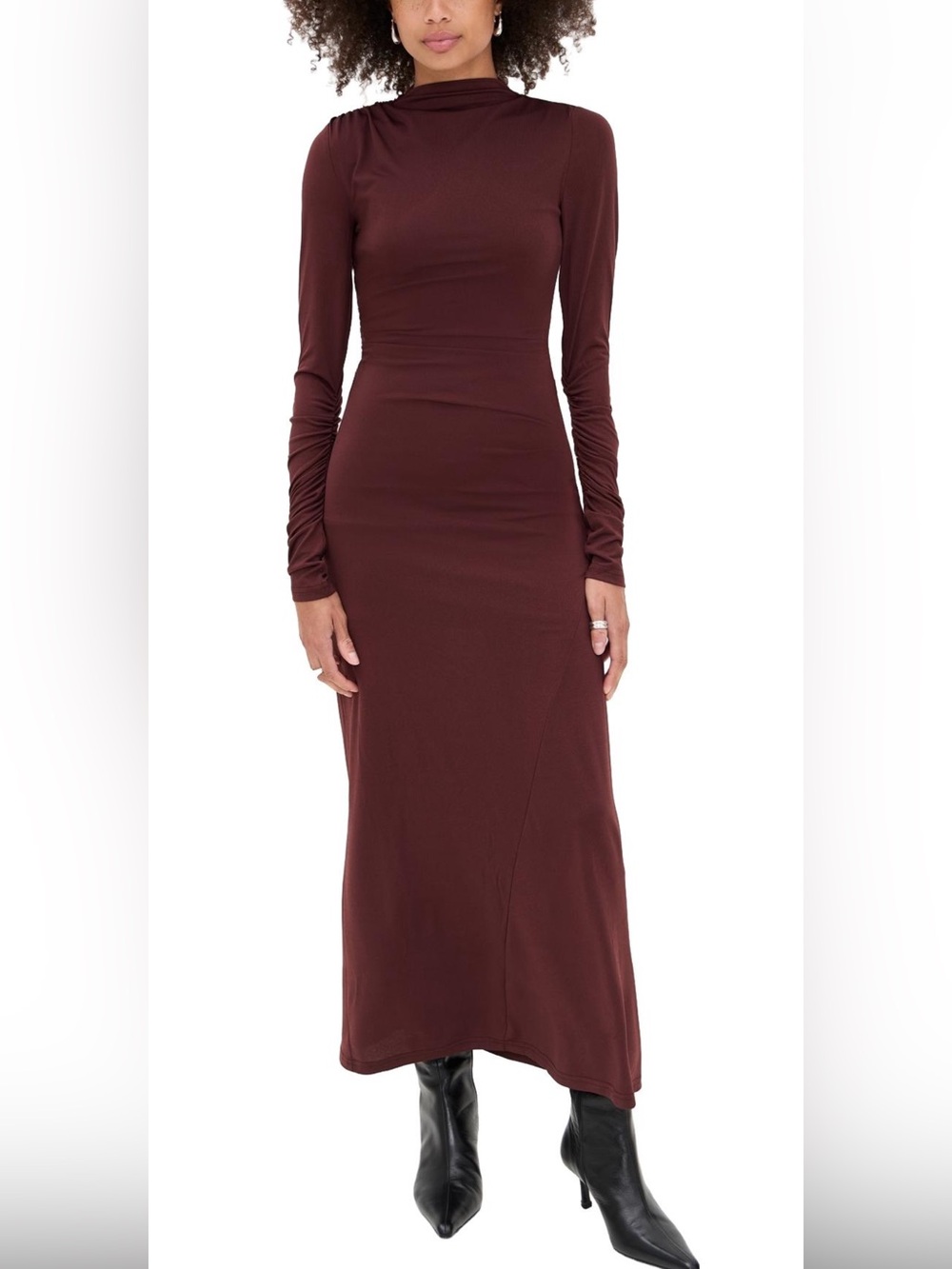 Lioness Contour Maxi Dress in Chocolate